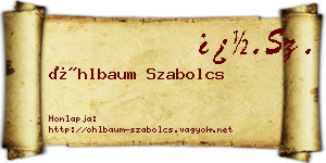 Öhlbaum Szabolcs névjegykártya